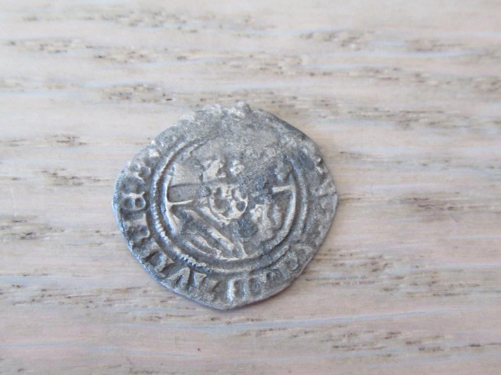 Zilveren middeleeuwse munt met vierpas / bodemvondst, Postzegels en Munten, Munten | Nederland, Vóór koninkrijk, Zilver, Losse munt