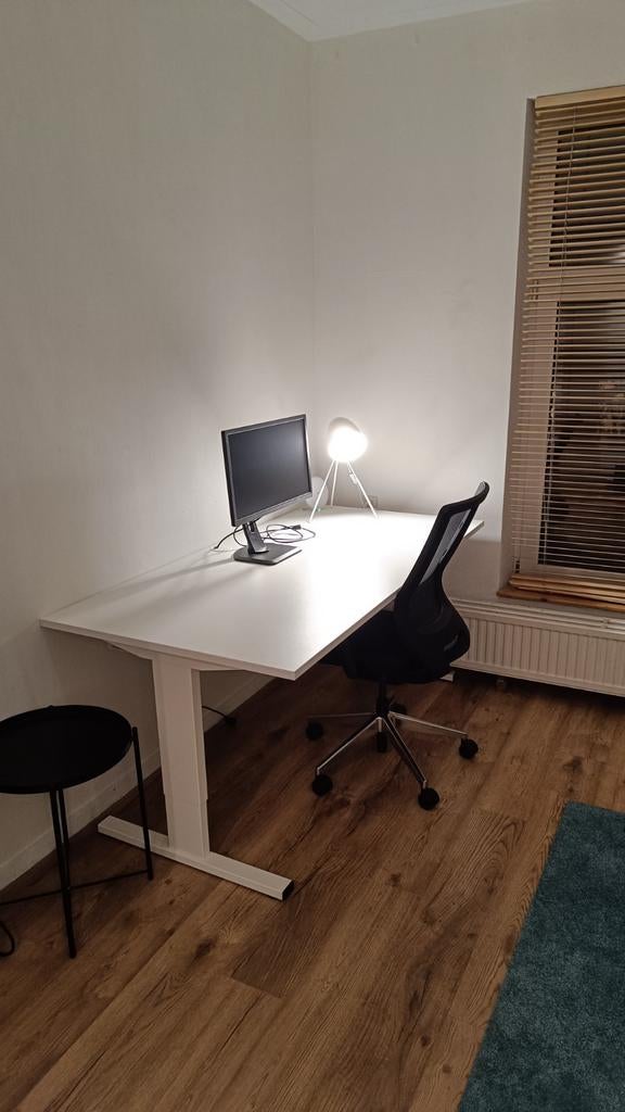 Groot verstelbaar bureau 180x90 - kabelgoot + kabeldoorvoer, Huis en Inrichting, Bureaus, Ophalen, In hoogte verstelbaar