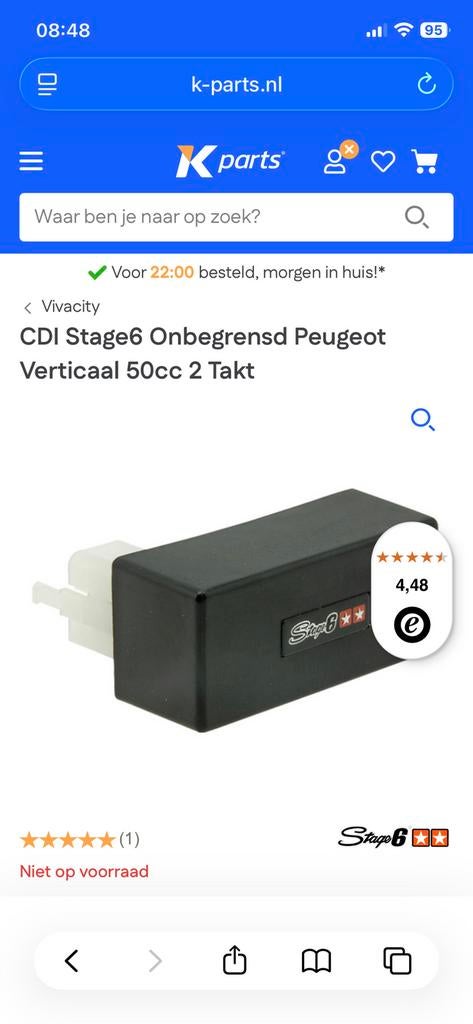 GEZOCHT stage 6 cdi 2takt Peugeot speedfight, Ophalen of Verzenden, Zo goed als nieuw