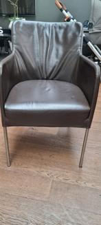 6 leren eetkamerstoelen te koop, Ophalen, Vijf, Zes of meer stoelen