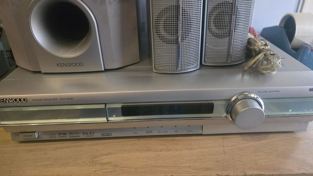 Kenwood DVR-7000 DVD/AV Receiver met 2.1 Luidsprekersysteem, Audio, Tv en Foto, Home Cinema-sets, Gebruikt, Dvd-speler, 2.1-systeem
