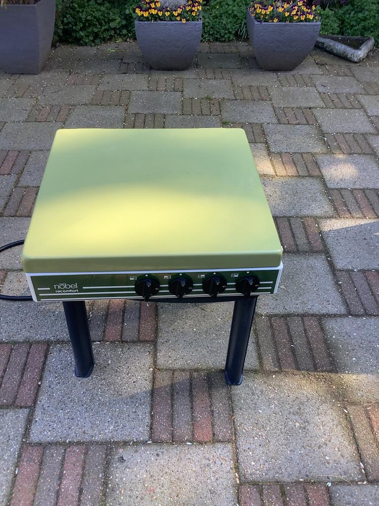 Gaskookplaat 4 pits groen - Nobel Comfort, Witgoed en Apparatuur, Fornuizen, Ophalen, 4 kookzones, Zo goed als nieuw, Gas