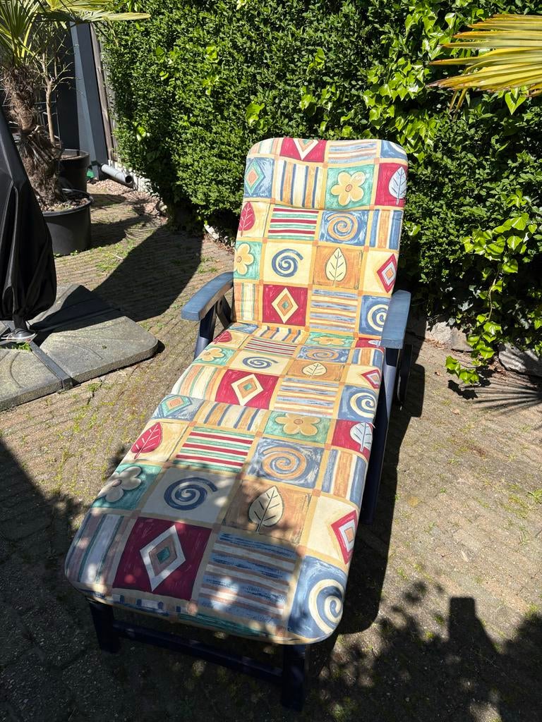 Hartman Prestige Ligbed met Kussen Verstelbaar & Verrijdbaar, Tuin en Terras, Ophalen, Gebruikt, Kunststof, Verstelbaar
