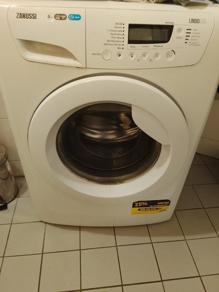 Zanussi Lindo 500 Wasmachine 8kg 1400rpm, Witgoed en Apparatuur, Wasmachines, Ophalen, 1200 tot 1600 toeren, Gebruikt, 8 tot 10 kg
