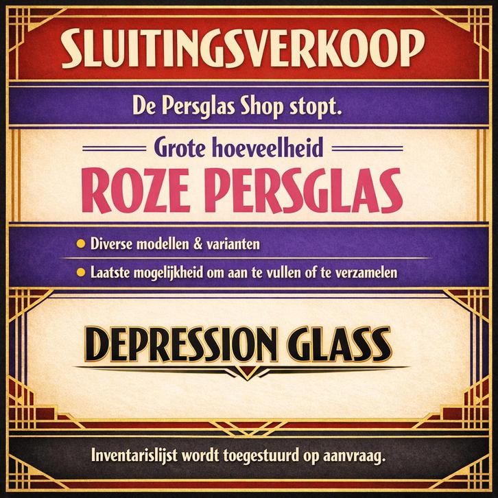 verkoop persglas, Antiek en Kunst, Antiek | Glas en Kristal, Ophalen