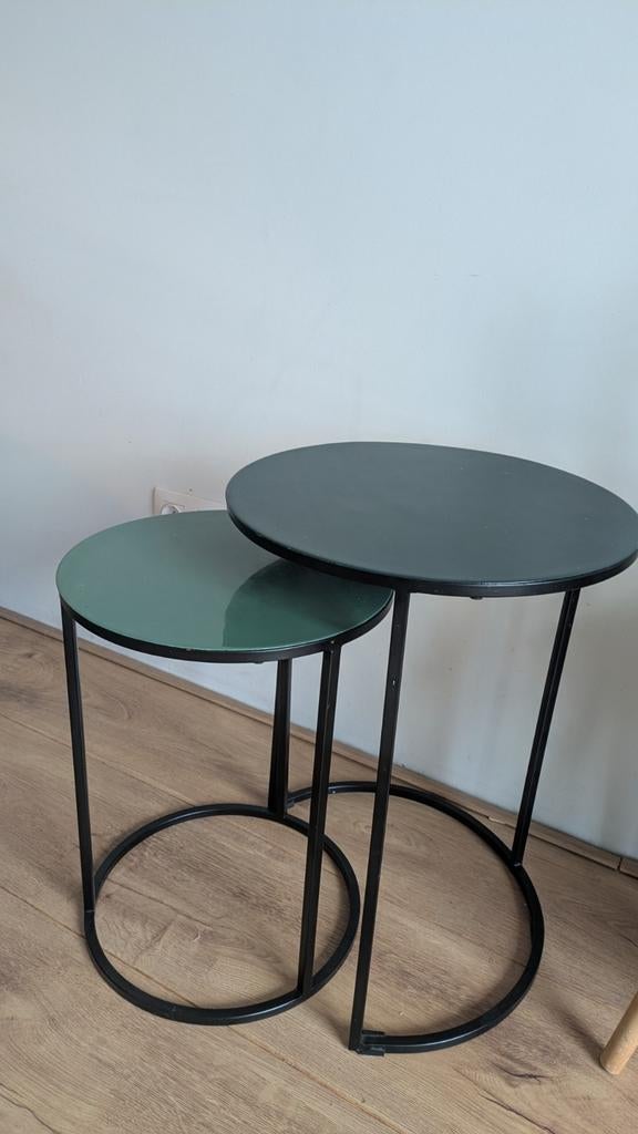 Bijzettafel, Huis en Inrichting, Tafels | Bijzettafels, 45 tot 60 cm, Minder dan 55 cm, Rond, Ophalen of Verzenden