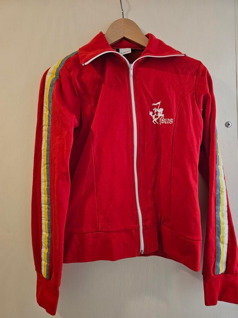 Vintage rood vest gsus maat m, Overige typen, Zo goed als nieuw, Rood, Ophalen