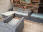 Nette Loungeset (6 persoons) met kussens, Tuin en Terras, Ophalen, 6 zitplaatsen, Loungeset, Wicker