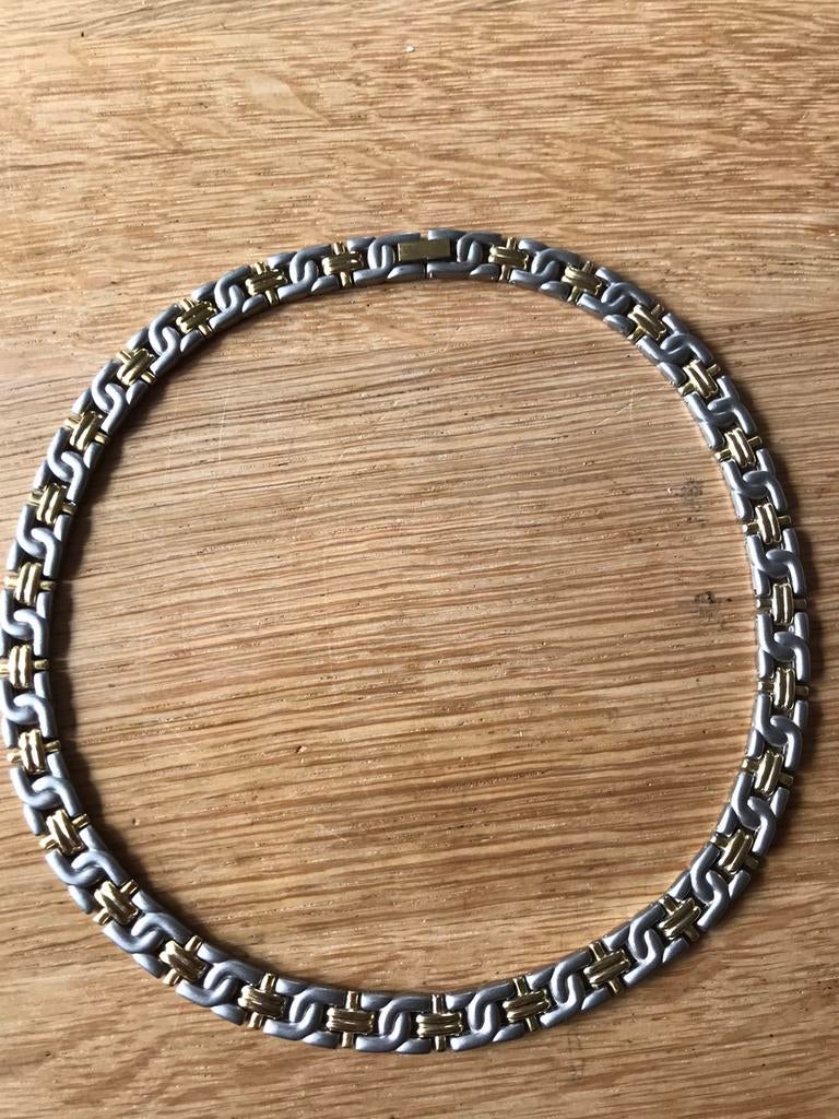 Ketting, zilverkleurig en goudkleurig, Ophalen of Verzenden, Gebruikt, Overige materialen