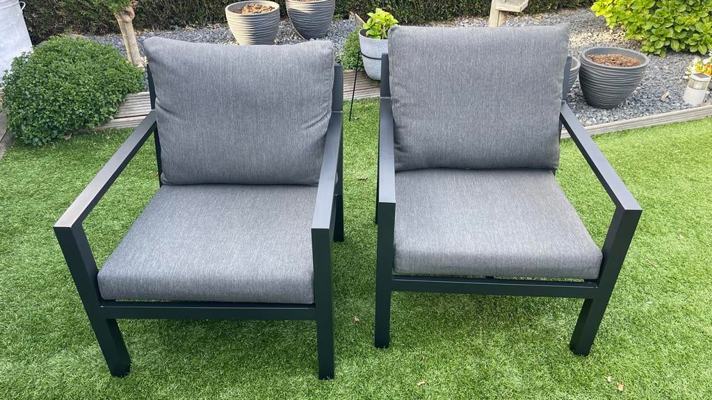 2 Tuinstoelen "Bois Le Duc" inclusief kussens - Zo goed als, Ophalen, Zo goed als nieuw, Metaal