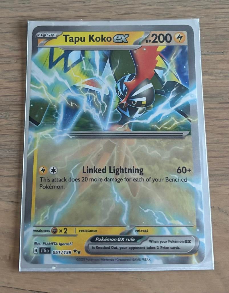 Pokemonkaart Tapu Koko EX, Ophalen, Zo goed als nieuw