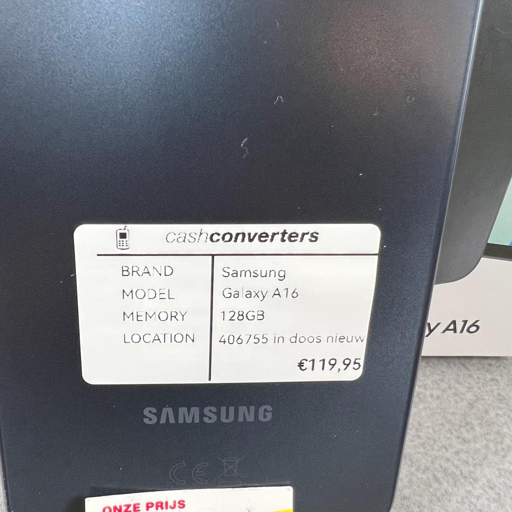 Samsung Galaxy A16 | 128GB | zgan in doos | 406755, Zwart, Touchscreen, Ophalen of Verzenden, Zo goed als nieuw