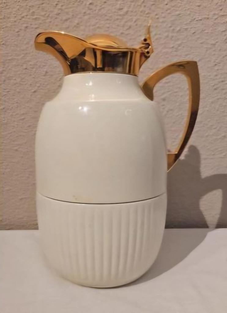 Vintage Alfi Juwel Thermoskan - Wit met Goud, Jaren '70, Ophalen