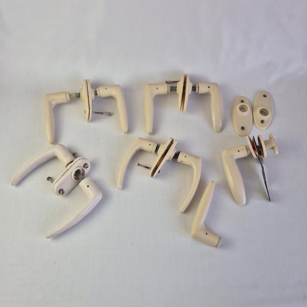 Deurklinken van wit bakeliet, Antiek en Kunst, Ophalen of Verzenden