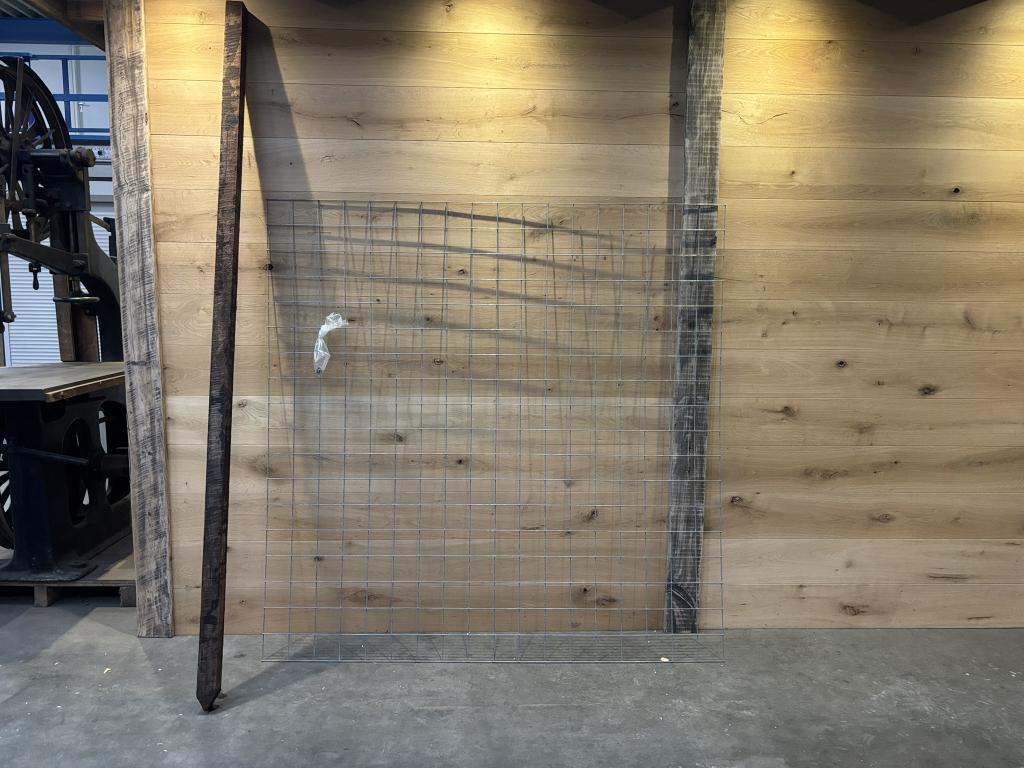 Gaaspaneel 180x180 cm incl 6x6 cm hardhout paal en bevest, Niet ingevuld, Overige materialen, Niet ingevuld, Nieuw