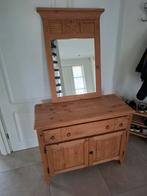 Kastje met bijhorende spiegel hout, Ophalen, 50 tot 100 cm, Minder dan 100 cm