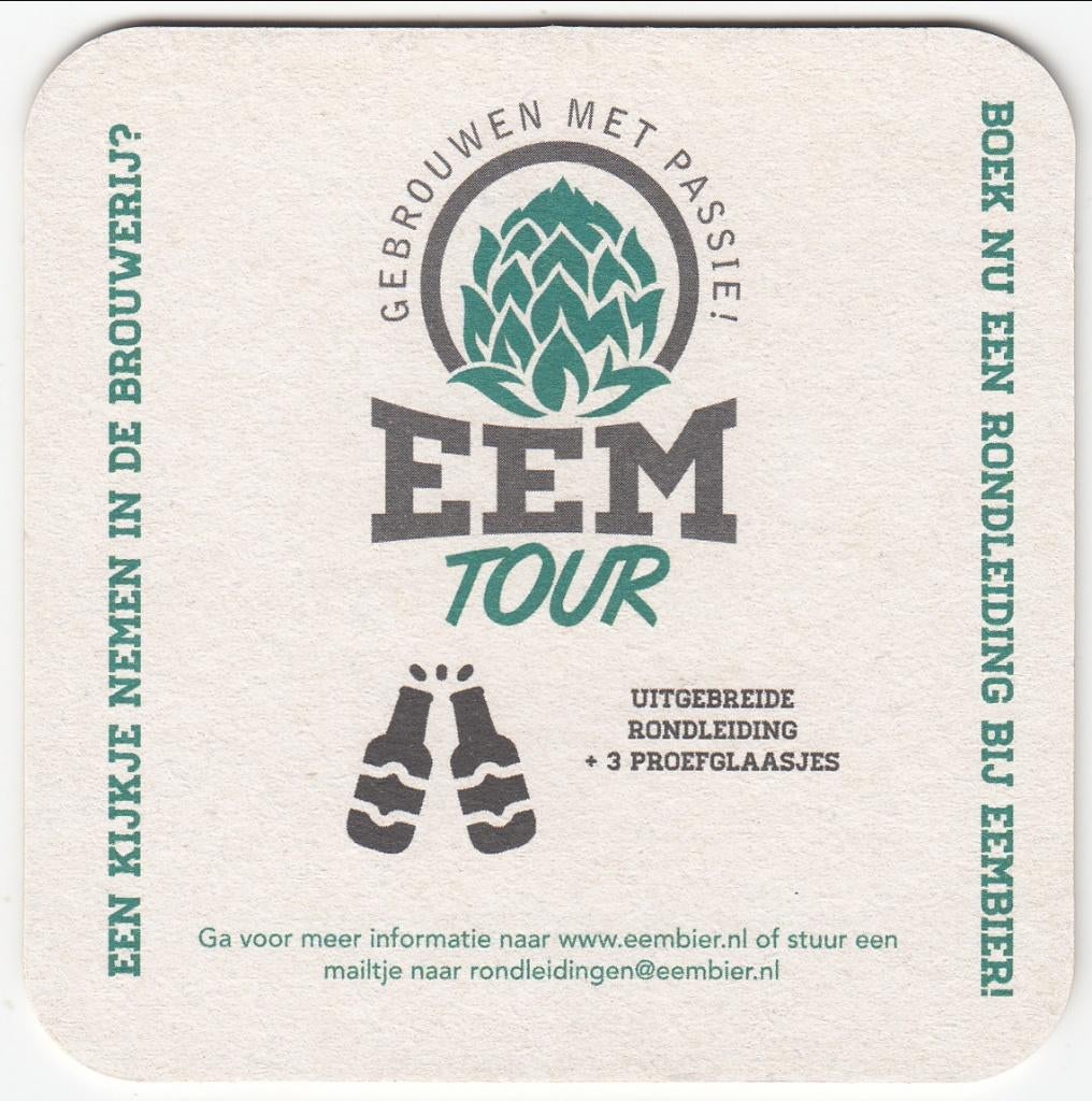 1 EEM BIERVILTJE, Verzamelen, Biermerken, Ophalen of Verzenden, Gebruikt, Viltje(s), Overige merken