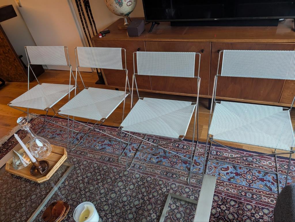 X chair van Niels Jörgen wit Deens design, Wit, Design, Ophalen of Verzenden, Zo goed als nieuw