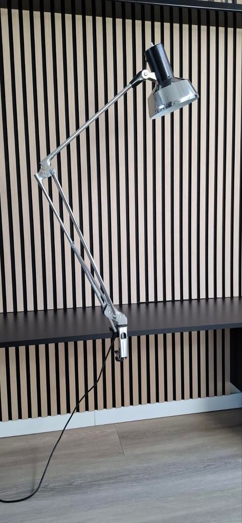 Vintage chromen architectenlamp schaarlamp, Ophalen, Zo goed als nieuw