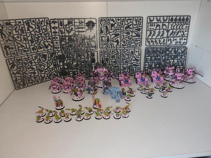 Warhammer 40K Orks, Hobby en Vrije tijd, Wargaming, Gebruikt, Warhammer 40000, Figuurtje(s), Geverfd, Ophalen of Verzenden