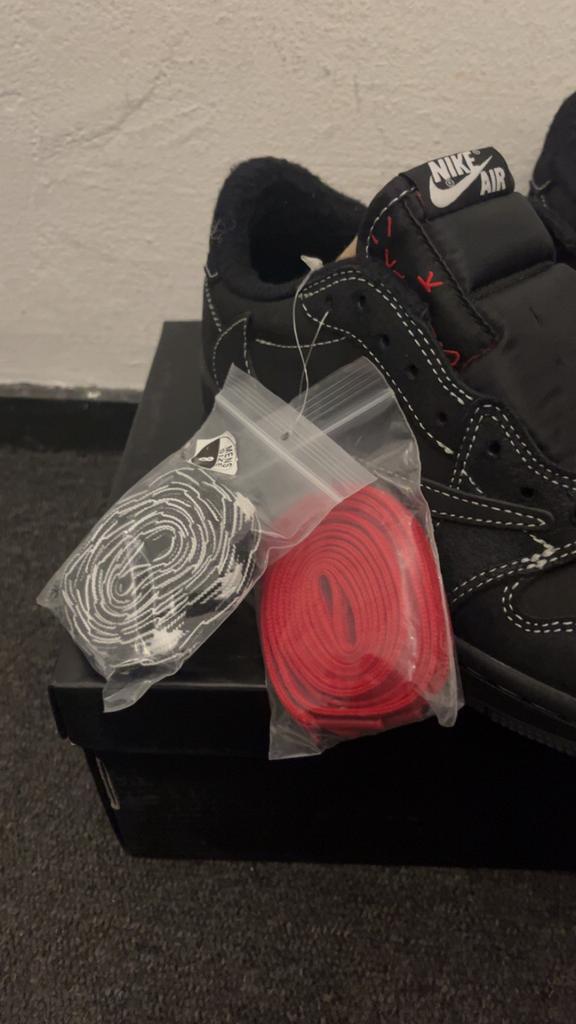 Travis Scott x Air Jordan 1 Low OG 'Black Phantom' - Maat 41, Kleding | Heren, Schoenen, Verzenden, Nieuw, Zwart, Sneakers of Gympen