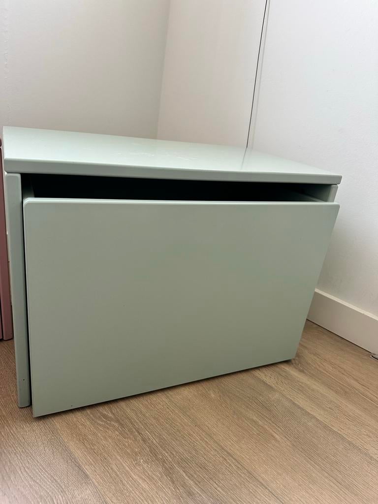 Flexa mintgroen ladekastje, Huis en Inrichting, Kasten | Ladekasten, Ophalen, Minder dan 50 cm, Gebruikt, 1 of 2 laden