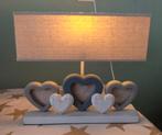 Tafellamp met fotolijstjes van hout inclusief lampenkap, Ophalen of Verzenden, Zo goed als nieuw, Hout, Minder dan 50 cm