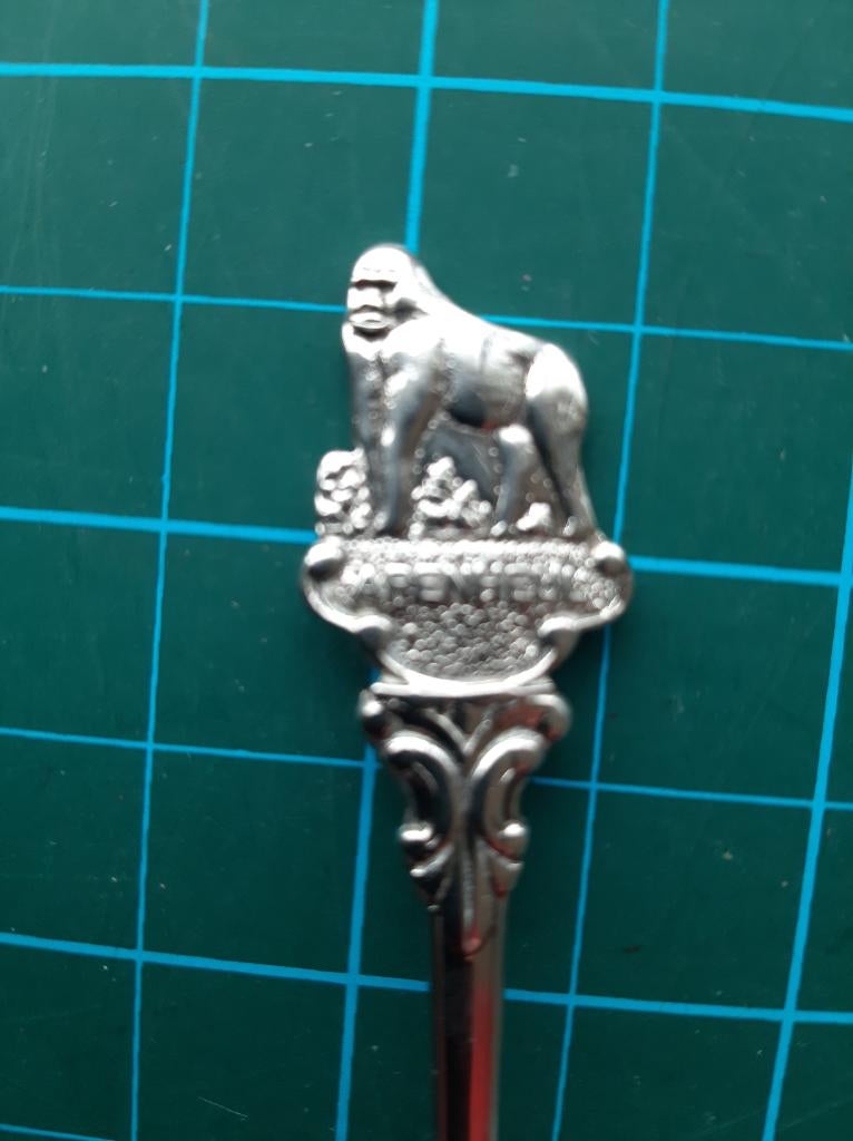 lepeltje, Apenheul met afb. Gorilla aap., Ophalen of Verzenden, Gebruikt