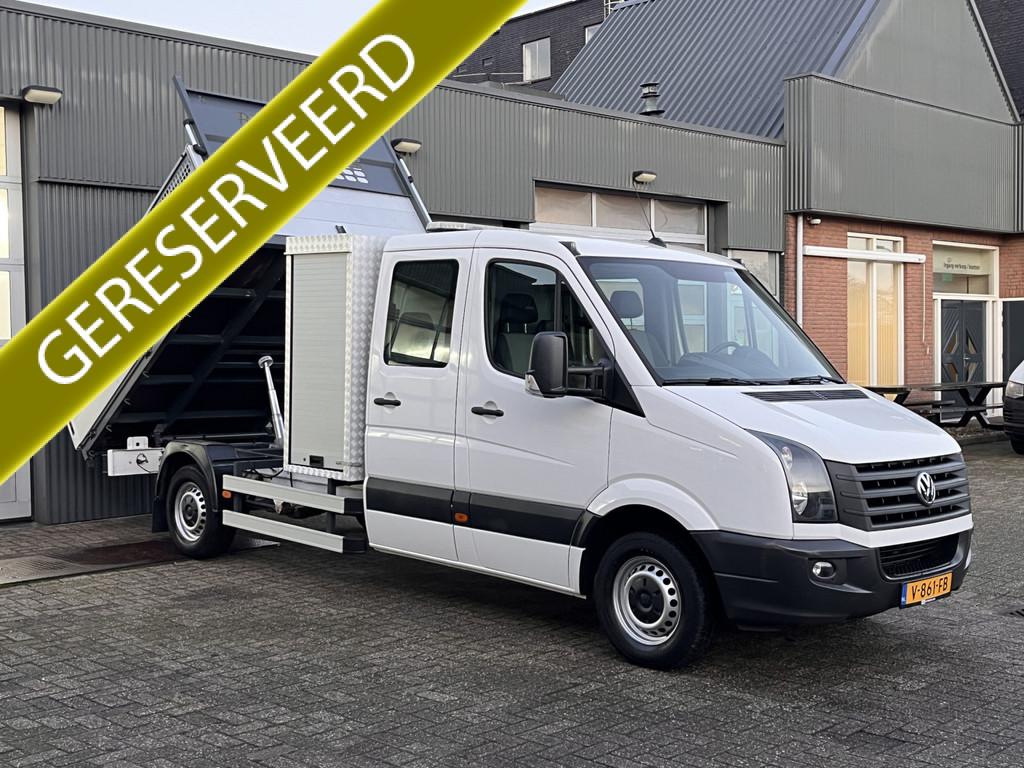 Volkswagen Crafter 35 2.0 TDI DC Maxi Kipper 3500kg trekgewi, Auto's, Achterwielaandrijving, 4 cilinders, Volkswagen, Wit