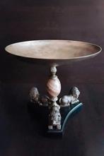 Art Deco massief bronzen FRUIT BOWL met leeuwen, Brons art, Ophalen of Verzenden, Brons