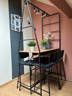 Hoge tafel met 4 stoelen/krukken, Ophalen, 100 tot 150 cm, 50 tot 100 cm, Zo goed als nieuw