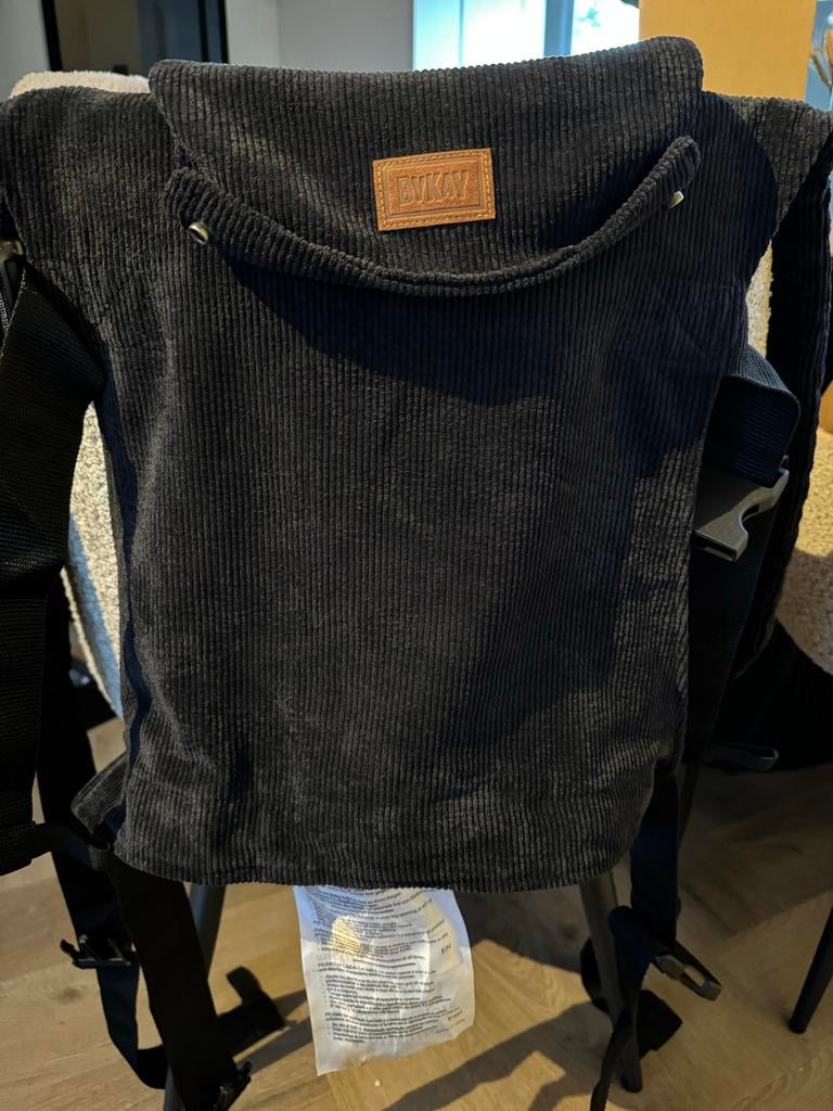 BYKAY draagzak ribstof zwart, Kinderen en Baby's, Babydragers en Draagdoeken, Overige merken, Ophalen of Verzenden, Zo goed als nieuw