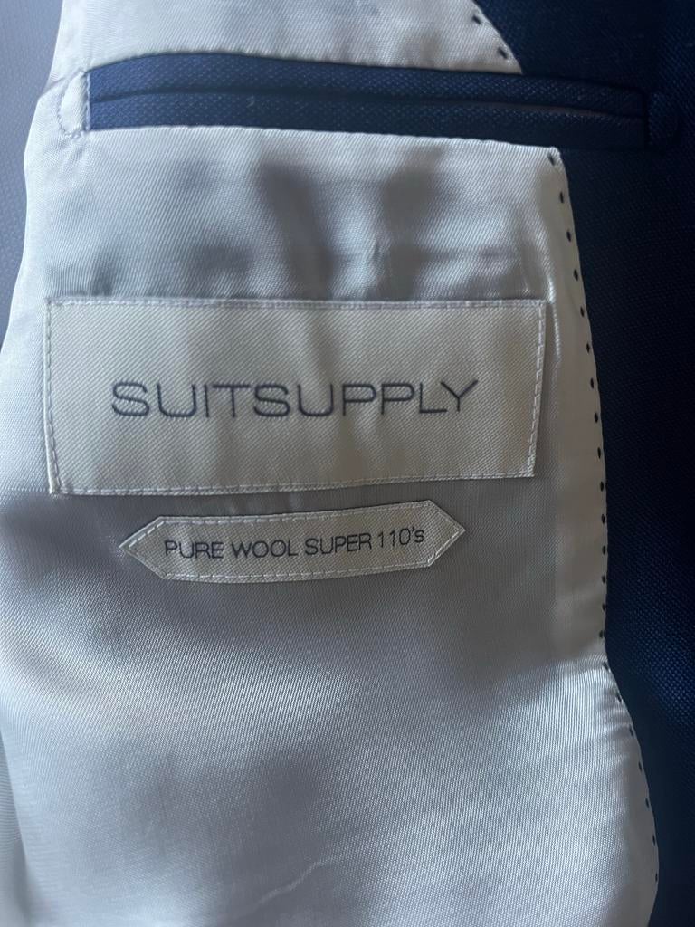 Pak van SuitSupply - Pure Wool Super 110's, Ophalen of Verzenden, Zo goed als nieuw, Overige maten, Blauw