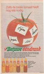 Retro reclame 1975 Betuwe Flipje frisdrank tomatensap, Verzenden, Overige typen