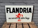 Emaille bord Flandria Dubbelzijdig, Ophalen, Gebruikt, Reclamebord