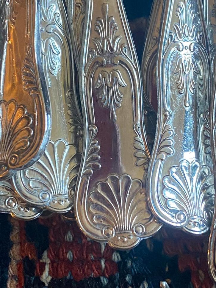 Verzilverd Engels bestek 430 stuks, Antiek en Kunst, Antiek | Goud en Zilver, Ophalen