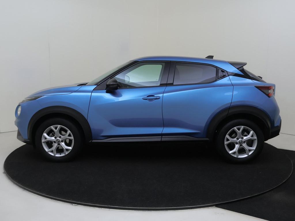 Nissan Juke 1.0 DIG-T N-Connecta Navigatie | Cruise & Climat, Voorwielaandrijving, Stof, Euro 6, Blauw