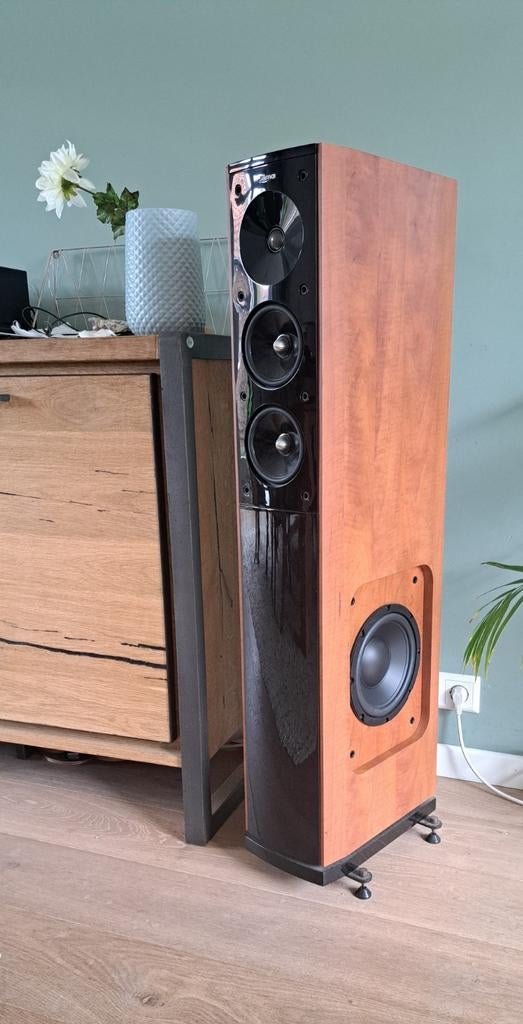 Jamo speakers s606 & s604 samen met receiver Pioneer vsx-415, Ophalen, Zo goed als nieuw, 120 watt of meer, Front, Rear of Stereo speakers