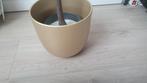 Bloempot goud/brons, Ophalen of Verzenden, Rond, Kunststof, Minder dan 30 cm