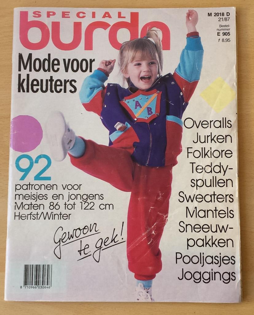Burda - Mode voor Kleuters - Herfst / Winter 1987, Hobby en Vrije tijd, Kledingpatronen, Kind, Nvt, Nvt, Nvt