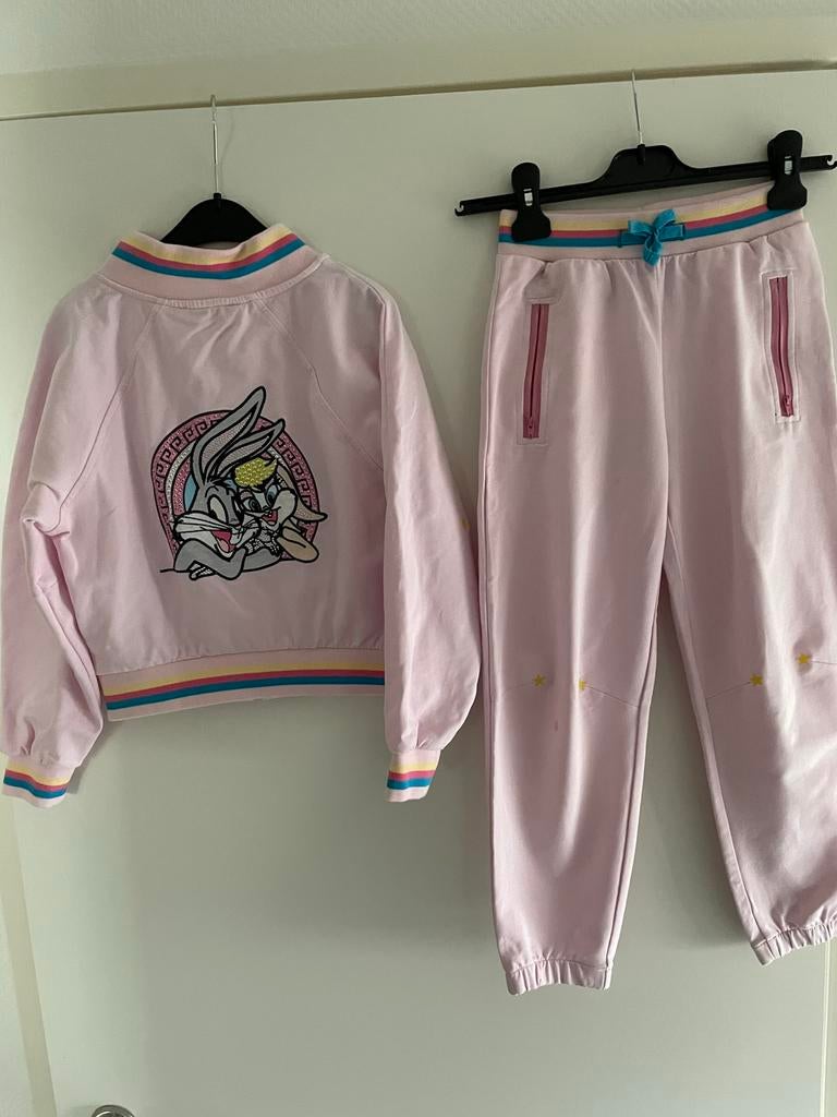 Monnalisa broekje 8 jaar met bijpassend vest 9 jaar, Kinderen en Baby's, Kinderkleding | Maat 128, Ophalen of Verzenden, Zo goed als nieuw