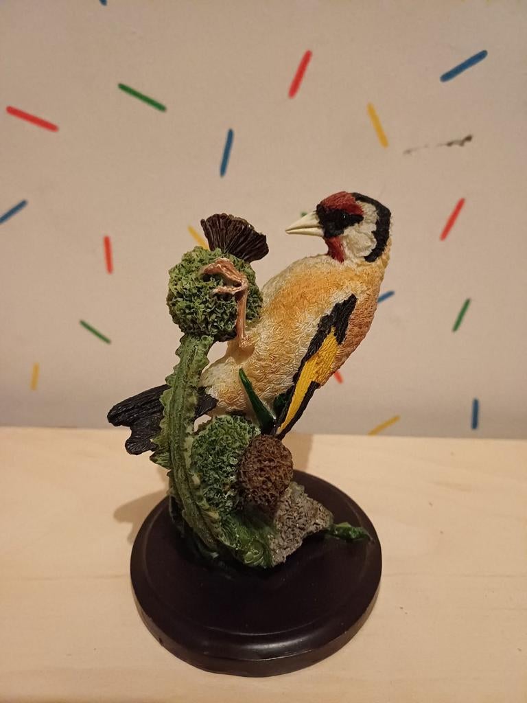 Diverse stenen vogelbeeldjes met informatieblad, Verzamelen, Beelden en Beeldjes, Ophalen of Verzenden, Zo goed als nieuw, Dier