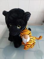 Zwarte panter en tijger knuffel, Ophalen of Verzenden, Gebruikt, Overige typen