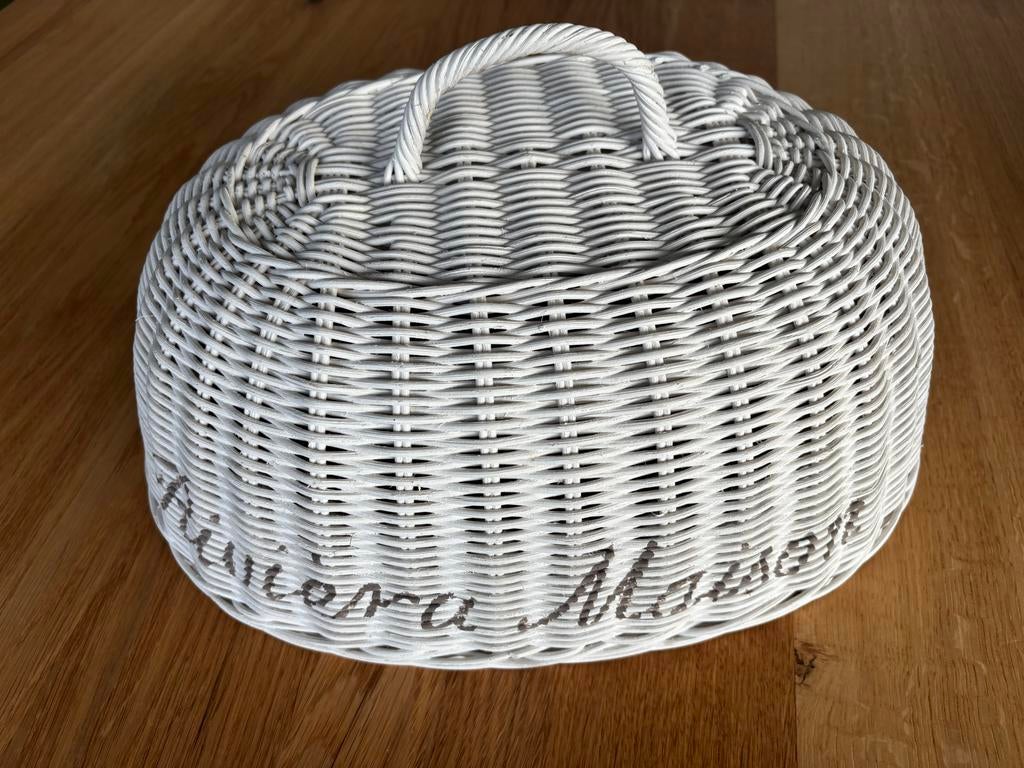 Witte rieten voedselafdekker Riviera Maison, Gebruikt, Mand, Ophalen of Verzenden, Riet