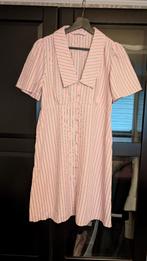 Roze gestreepte jurk met kraag en knoopjes, Ophalen of Verzenden