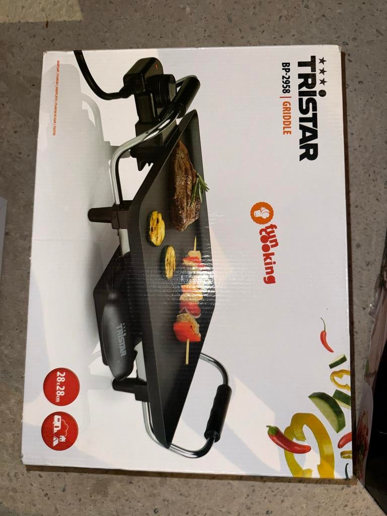 Tristar BP-2958 Bakplaat / Griddle - Nieuw in doos, Ophalen of Verzenden, Nieuw, Tafelgrill