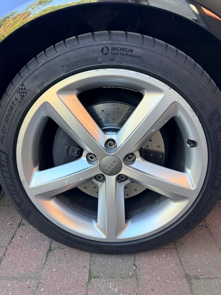Originele Audi 18 inch velgen met Michelin Pilot Sport 4, Auto-onderdelen, 18 inch, Banden en Velgen, Ophalen of Verzenden, Personenwagen
