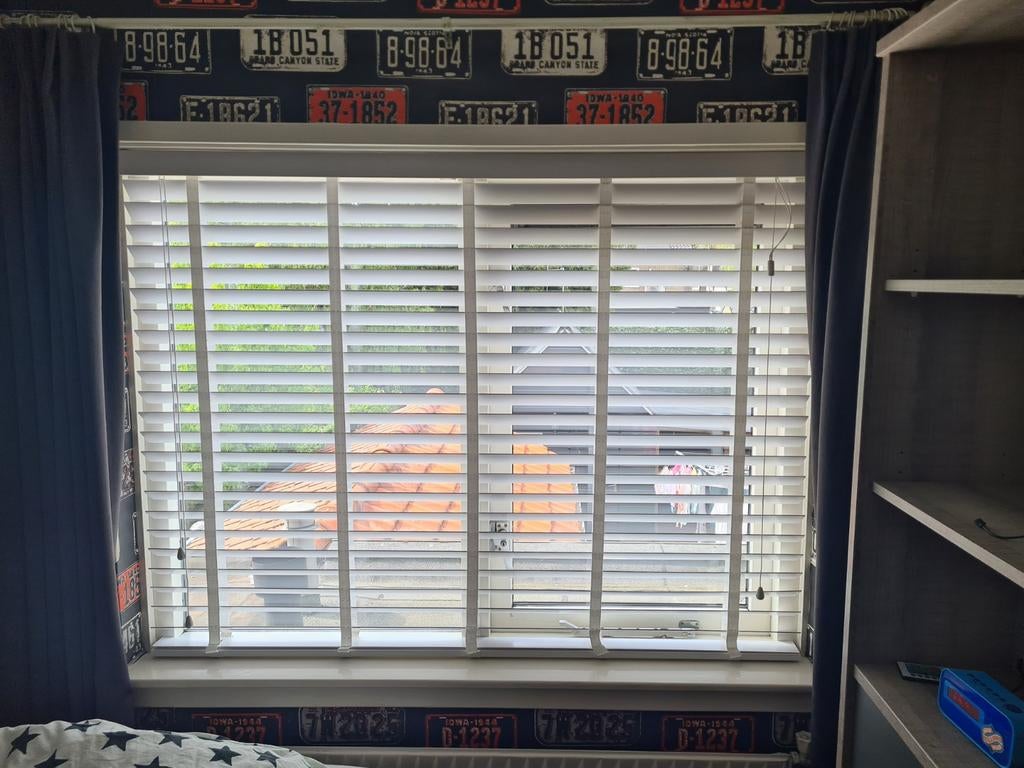 Houten luxaflex 3 stuks, Huis en Inrichting, Ophalen, Gebruikt, 150 tot 200 cm, Landelijk