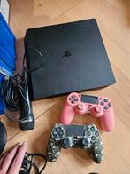 PS4 Slim met 2 controllers en 18 games, Spelcomputers en Games, Ophalen, Met 2 controllers, Slim, 500 GB