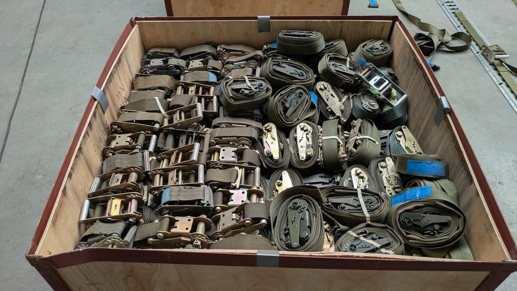 Partij spanbanden met euroclips sluiting, zie omschrijving., Auto-onderdelen, Vrachtwagen-onderdelen, Overige merken, Nieuw, Ophalen